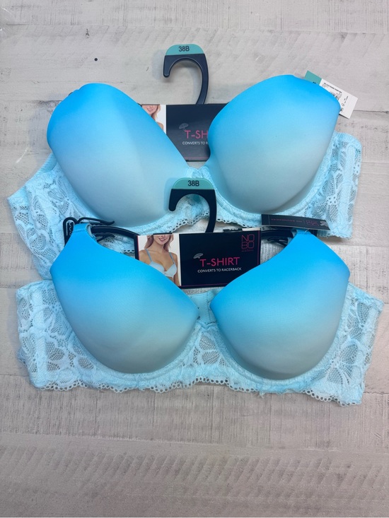 No Boundaries Other - Pack of 2 No Boundaries Blue Ombre Lace T-Shirt Bra - Convertible Racerback 38B